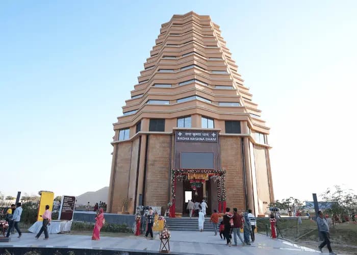 Radha Krishna Dham Temple at Chaar Dham Vrindavan.