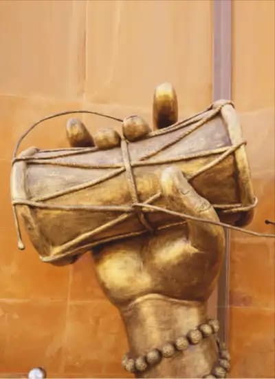 Damru of Lord Shiva symbolizing cosmic rhythm