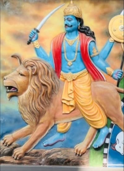 Shani Dev’s Lion Mount: A Symbol of Divine Justice and Strength