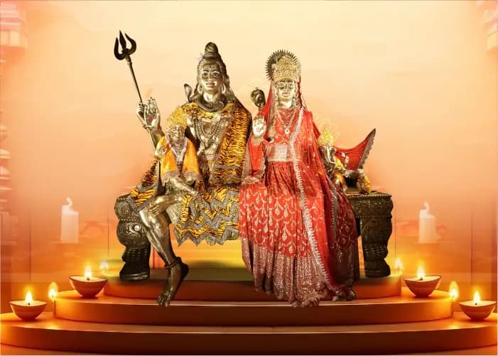 A description of an idol depicting Lord Shiv pariwar