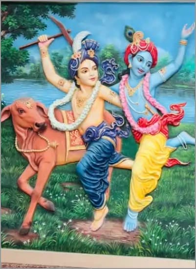   krishna balarama at chaar dham temple vrindavan