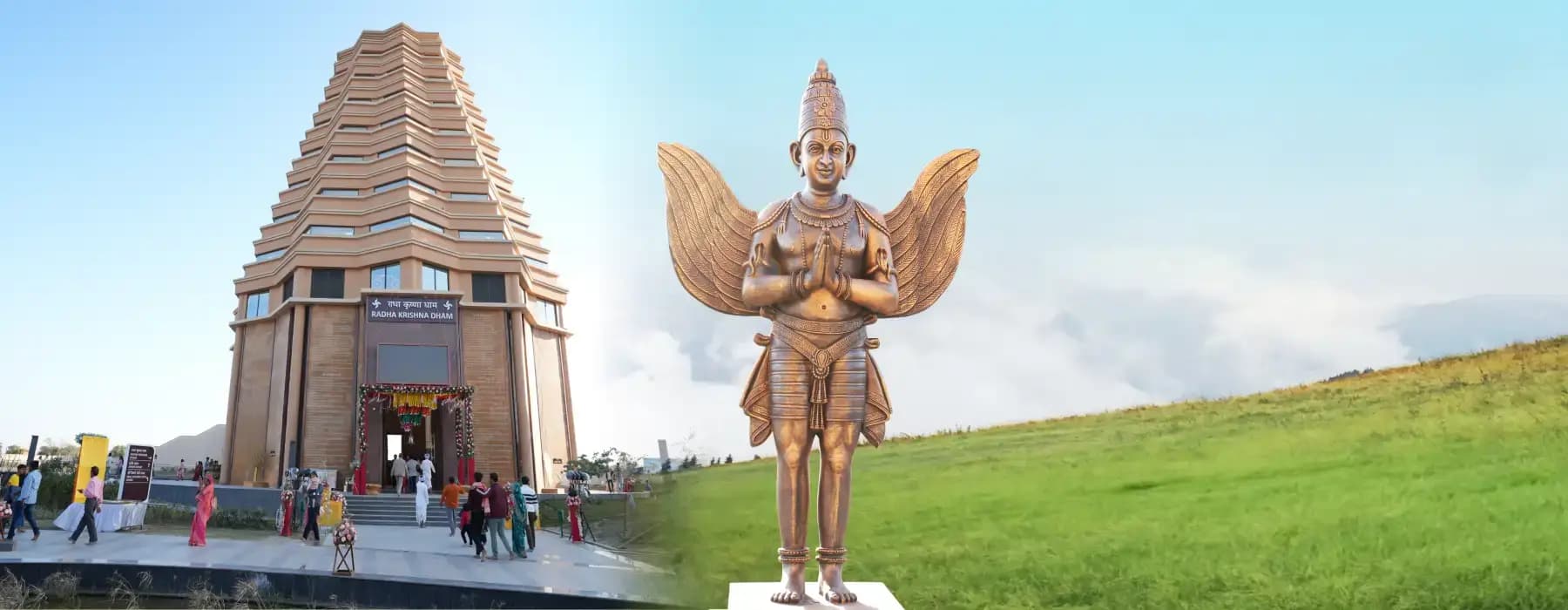 Photos of lord garuda at chaar dham temple vrindavan