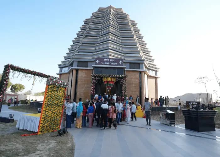 Shani Dham Temple at Chaar Dham Vrindavan sacred to Lord Shani