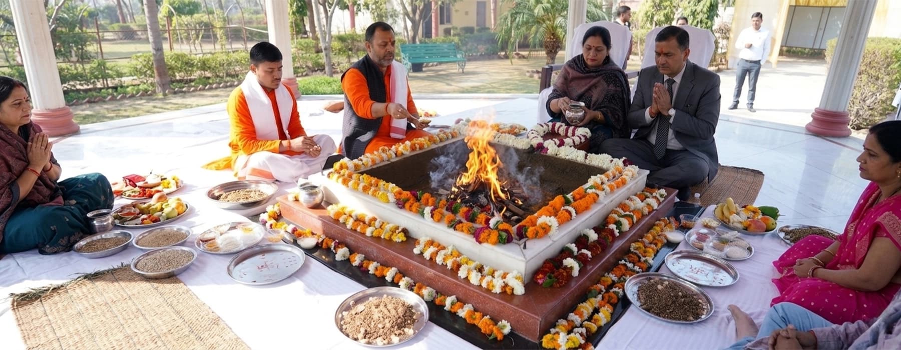 Book your puja and havan at Chaar Dham Vrindavan.