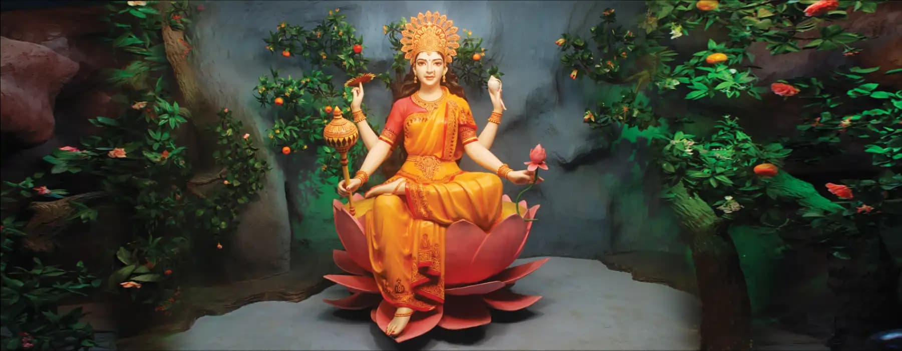 Maa Siddhidatri Temple at Chaar Dham Vrindavan bestowing siddhis and blessings.