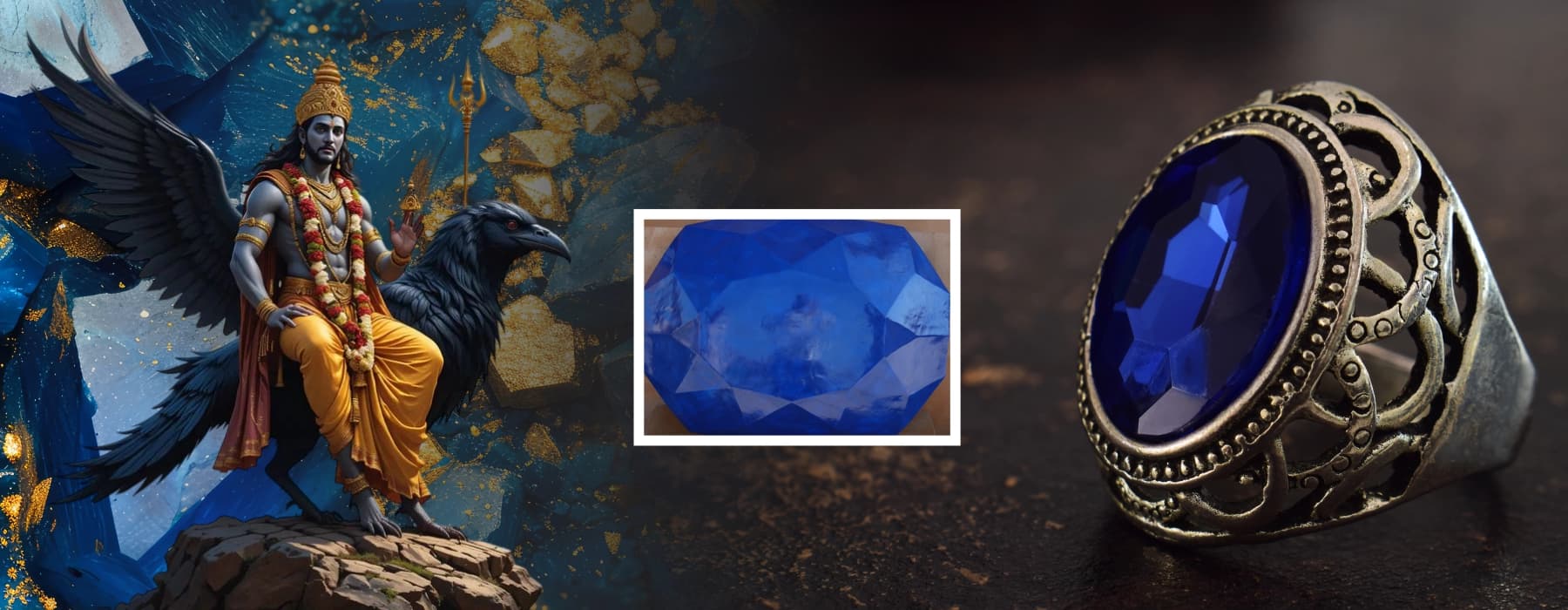 Neelam gemstone associated with Shani Dev