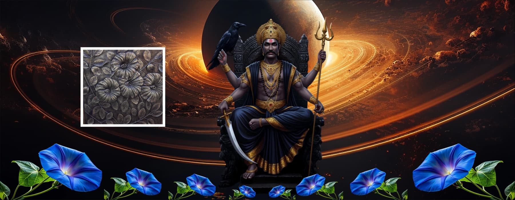 Aparajita flower offered to Shani Dev