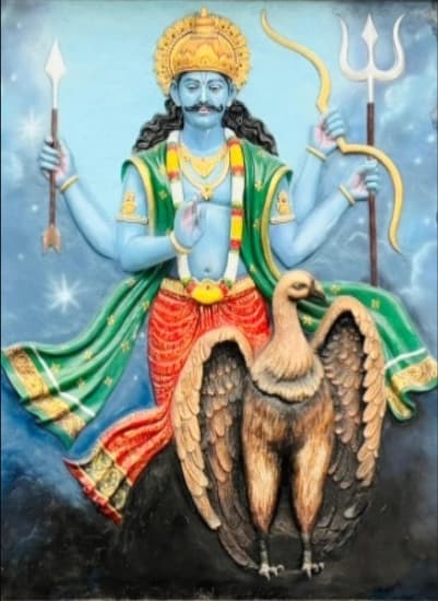 Garuda symbol connected with Shani Dev