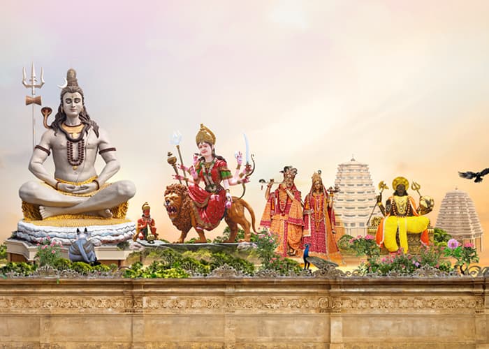 divine-powers-of-Four-deities-at-chaar-dham-temple-vrindavan