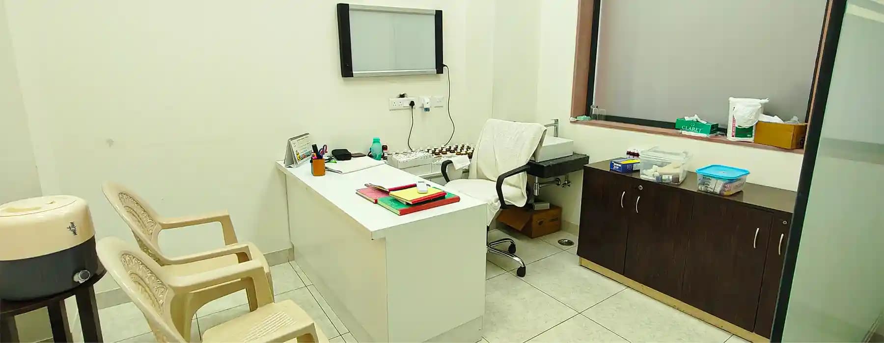 Katyayani charitable homeopathic dispensary at Chaar Dham Temple Vrindavan.